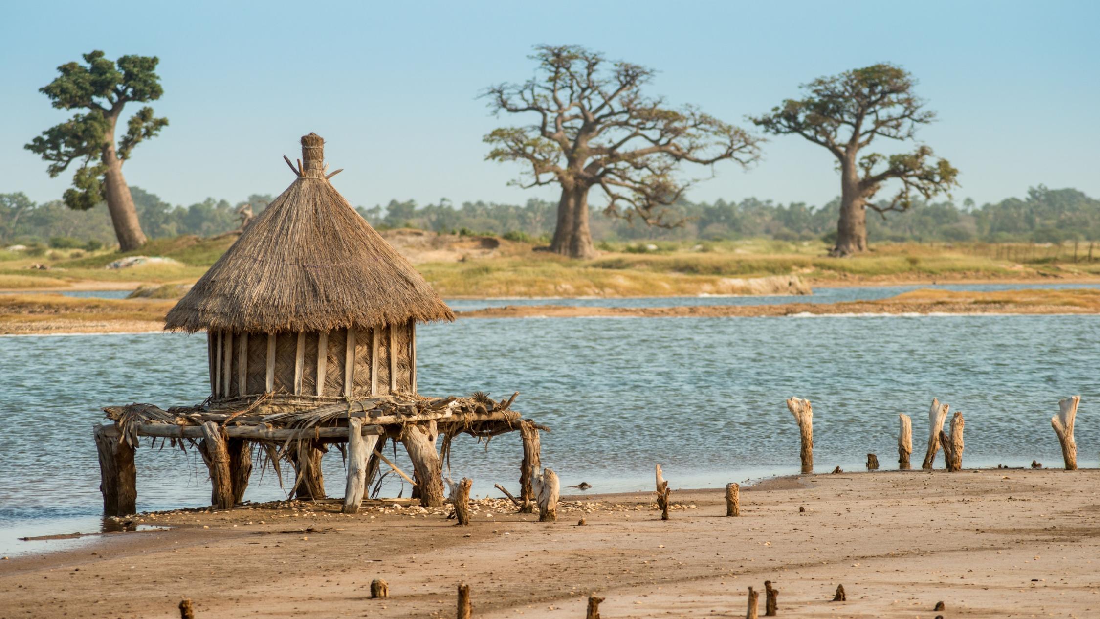 Typische Hutte im Senegal